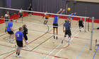 Topeno Team torjumassa KäMMi Volleyn hyökkäystä sijojen 5-6 ottelussa.